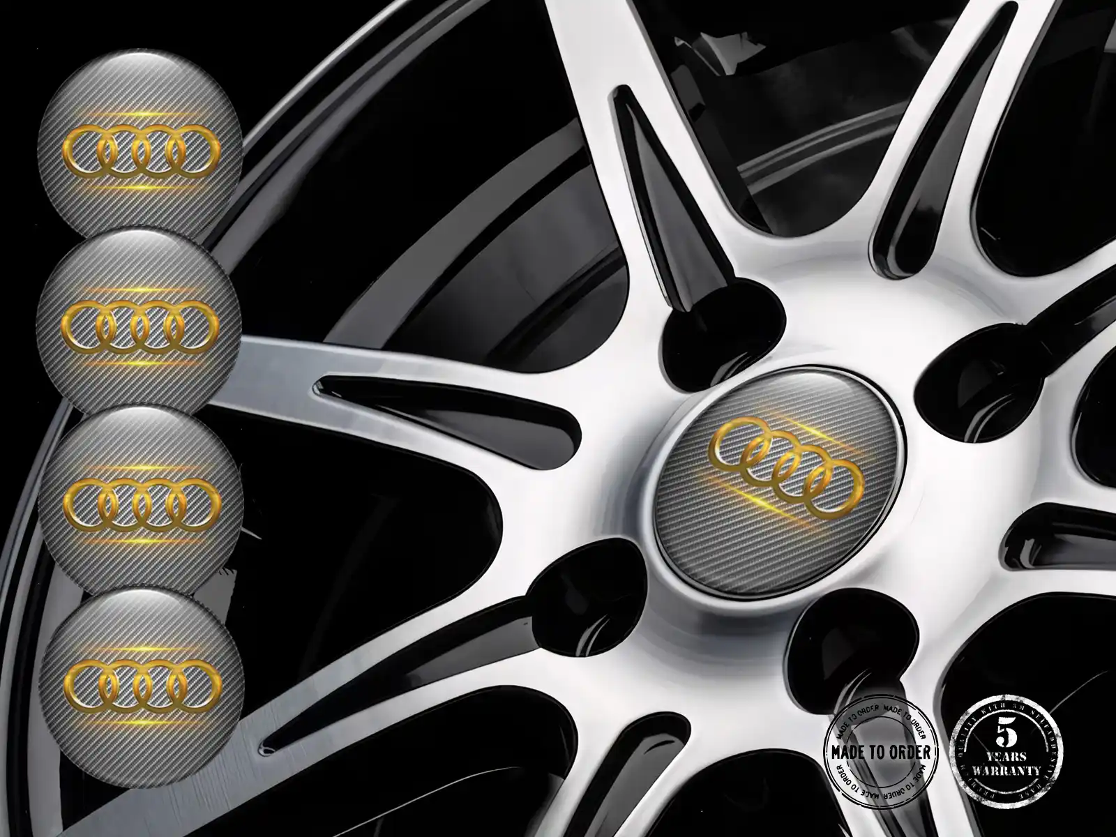 Audi Calcomanías de Rueda Versión Pegatinas de Resina